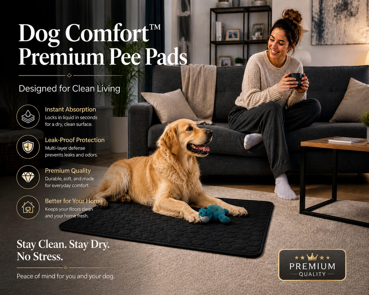 Dog Comfort™ Premium Pee Pads