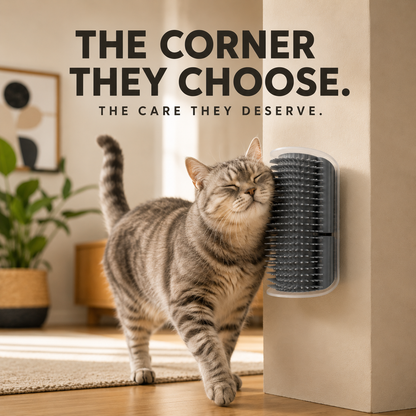 Self-Grooming Cat Corner Brush
